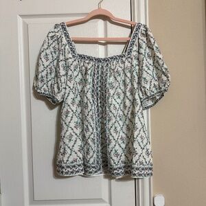 Max Studio Puff Sleeve Bohemian Shirt